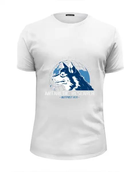 Заказать мужскую футболку в Москве. Футболка базовая Antarctic Research  от ПРИНТЫ ПЕЧАТЬ  - готовые дизайны и нанесение принтов.