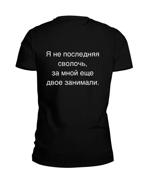 Заказать мужскую футболку в Москве. Футболка базовая Я не последняя сволочь от leeshao - готовые дизайны и нанесение принтов.