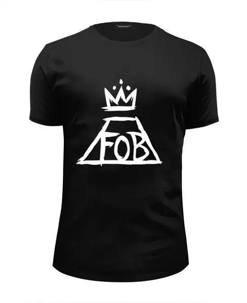 Заказать мужскую футболку в Москве. Футболка базовая Fall Out Boy / Crown Logo от OEX design - готовые дизайны и нанесение принтов.