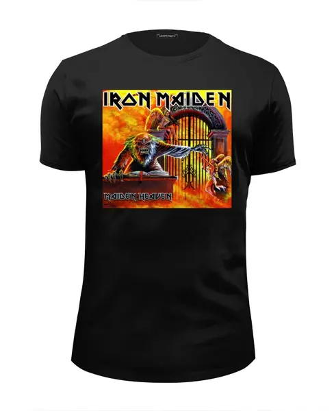 Заказать мужскую футболку в Москве. Футболка базовая Iron Maiden Band от Leichenwagen - готовые дизайны и нанесение принтов.