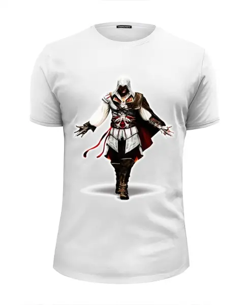 Заказать мужскую футболку в Москве. Футболка базовая Assassin’s Creed от dizer - готовые дизайны и нанесение принтов.