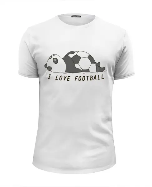 Заказать мужскую футболку в Москве. Футболка базовая Я Люблю Футбол от MariYang  - готовые дизайны и нанесение принтов.