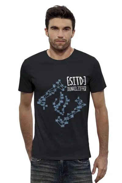 Заказать мужскую футболку в Москве. Футболка базовая [:SITD:]  / Dunkelziffer от OEX design - готовые дизайны и нанесение принтов.