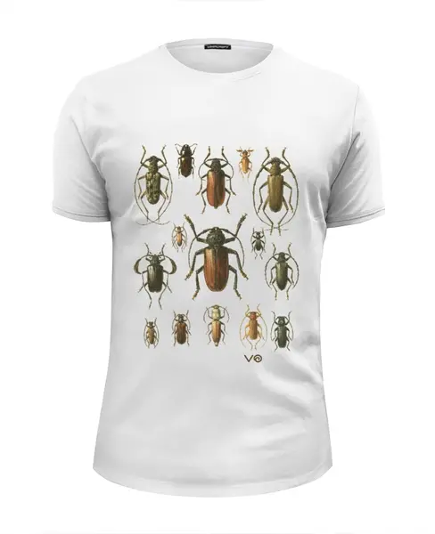 Заказать мужскую футболку в Москве. Футболка базовая Beetles 2 от vophka - готовые дизайны и нанесение принтов.