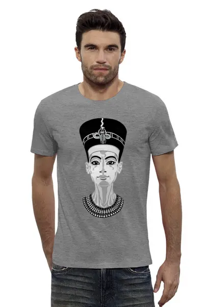 Заказать мужскую футболку в Москве. Футболка базовая ☥ NEFERTITI ☥ от balden - готовые дизайны и нанесение принтов.