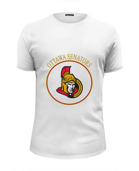 Заказать мужскую футболку в Москве. Футболка базовая Ottawa Senators от kspsshop - готовые дизайны и нанесение принтов.