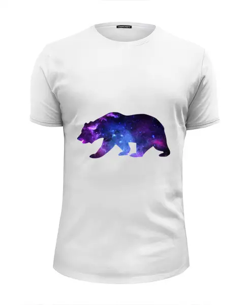 Заказать мужскую футболку в Москве. Футболка базовая Space animals от FireFoxa - готовые дизайны и нанесение принтов.