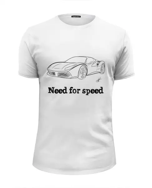 Заказать мужскую футболку в Москве. Футболка базовая Need for speed от Катерина   - готовые дизайны и нанесение принтов.