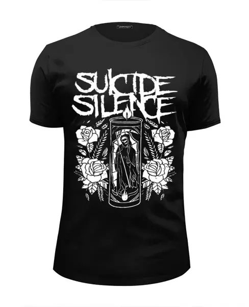 Заказать мужскую футболку в Москве. Футболка базовая Suicide Silence от geekbox - готовые дизайны и нанесение принтов.