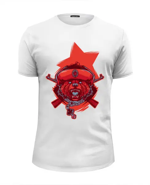 Заказать мужскую футболку в Москве. Футболка базовая RedBear от balden - готовые дизайны и нанесение принтов.