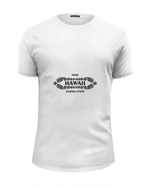 Заказать мужскую футболку в Москве. Футболка базовая Гавайи. от Дамир Галлямов - готовые дизайны и нанесение принтов.