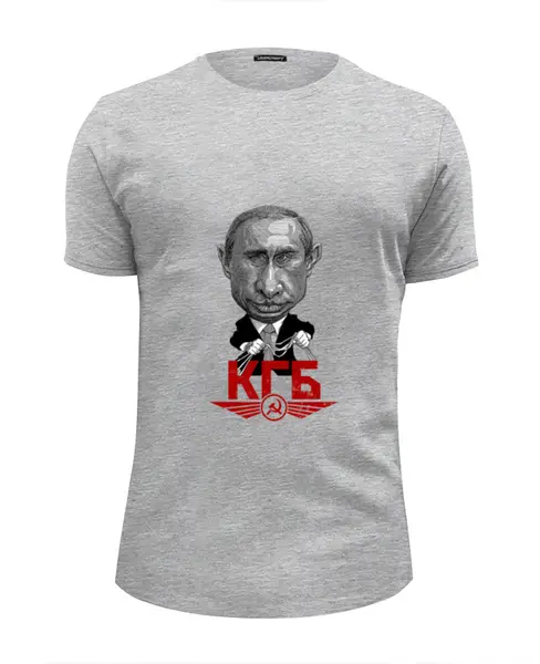 Заказать мужскую футболку в Москве. Футболка базовая Putin от Leichenwagen - готовые дизайны и нанесение принтов.
