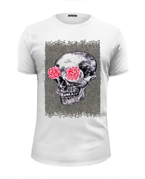 Заказать мужскую футболку в Москве. Футболка базовая Skull Art от Leichenwagen - готовые дизайны и нанесение принтов.