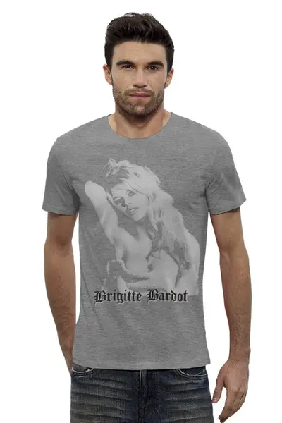 Заказать мужскую футболку в Москве. Футболка базовая Bridgitte Bardot nude от KinoArt - готовые дизайны и нанесение принтов.