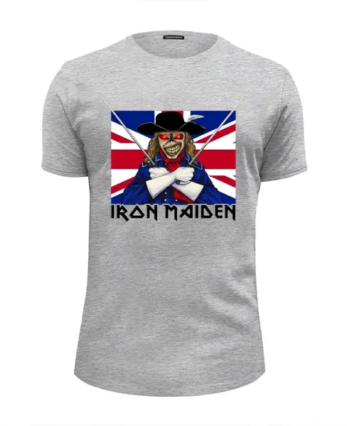Заказать мужскую футболку в Москве. Футболка базовая Iron Maiden Band от Leichenwagen - готовые дизайны и нанесение принтов.