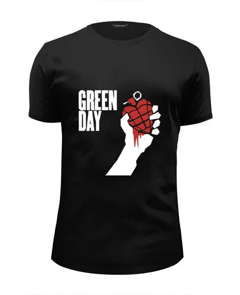 Заказать мужскую футболку в Москве. Футболка базовая Green day от Easy-store - готовые дизайны и нанесение принтов.