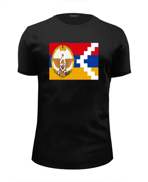 Заказать мужскую футболку в Москве. Футболка базовая Карабах Арцах  от ar_lev - готовые дизайны и нанесение принтов.