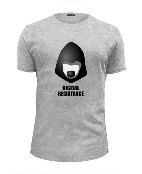 Заказать мужскую футболку в Москве. Футболка базовая Digital Resistance от cherdantcev - готовые дизайны и нанесение принтов.