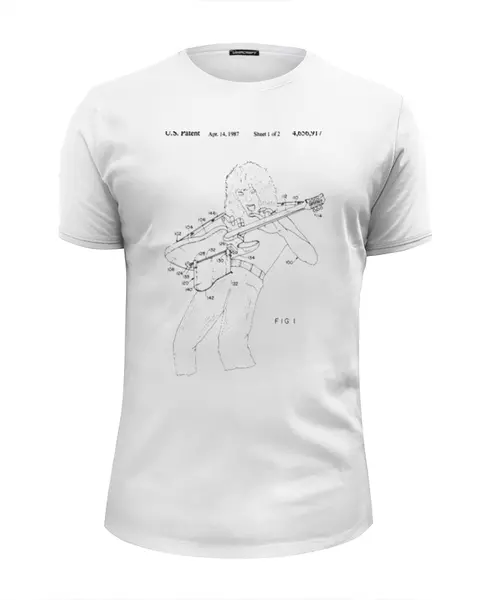 Заказать мужскую футболку в Москве. Футболка базовая ГИТАРИСТ от CoolDesign - готовые дизайны и нанесение принтов.
