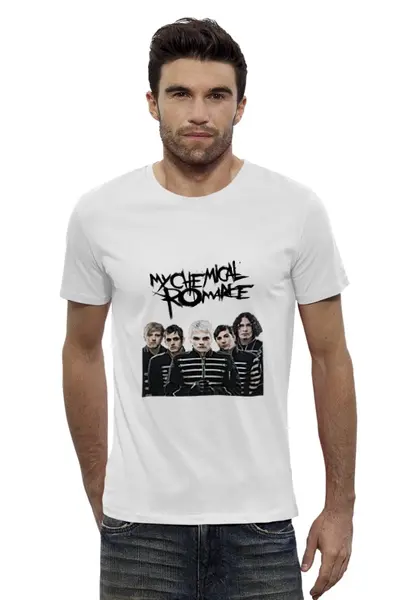 Заказать мужскую футболку в Москве. Футболка базовая My Chemical Romance   от cherdantcev - готовые дизайны и нанесение принтов.