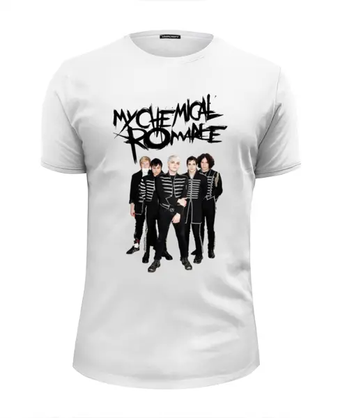 Заказать мужскую футболку в Москве. Футболка базовая My Chemical Romance от cherdantcev - готовые дизайны и нанесение принтов.