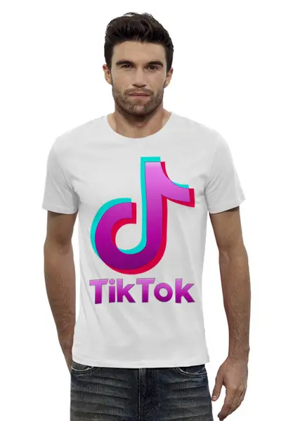 Заказать мужскую футболку в Москве. Футболка базовая TIK TOK (Tik Tok video) от vista12761@rambler.ru - готовые дизайны и нанесение принтов.