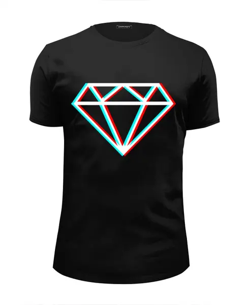 Заказать мужскую футболку в Москве. Футболка базовая Stereo Diamond от typoclothes - готовые дизайны и нанесение принтов.