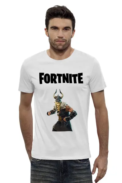 Заказать мужскую футболку в Москве. Футболка базовая Fortnite от AstArt - готовые дизайны и нанесение принтов.