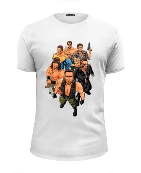 Заказать мужскую футболку в Москве. Футболка базовая Schwarzenegger от balden - готовые дизайны и нанесение принтов.