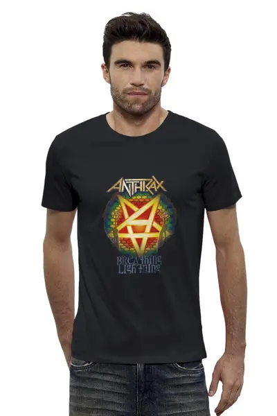 Заказать мужскую футболку в Москве. Футболка базовая Anthrax от Fedor - готовые дизайны и нанесение принтов.