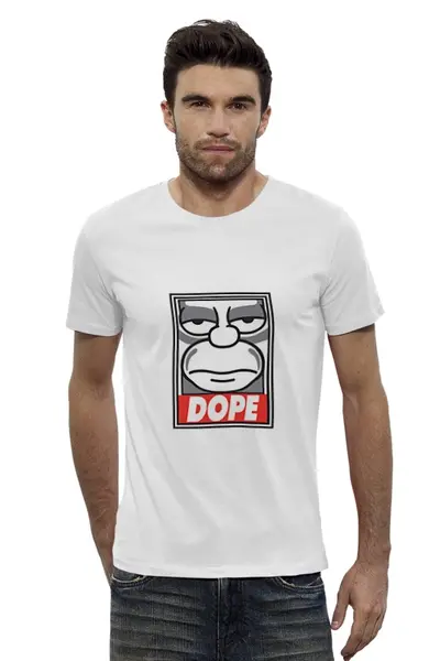Заказать мужскую футболку в Москве. Футболка базовая |DOPE| от Coolprints - готовые дизайны и нанесение принтов.