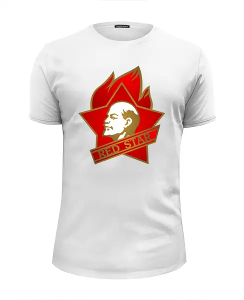 Заказать мужскую футболку в Москве. Футболка базовая Red star от gopotol - готовые дизайны и нанесение принтов.