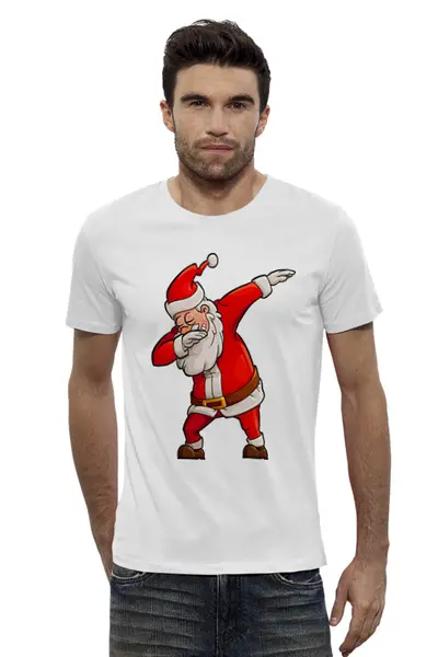 Заказать мужскую футболку в Москве. Футболка базовая Санта клаус от acidhouses - готовые дизайны и нанесение принтов.