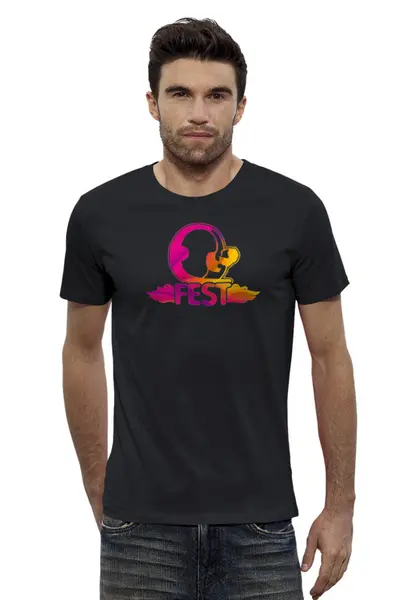 Заказать мужскую футболку в Москве. Футболка базовая Q-FEST premium от msnus - готовые дизайны и нанесение принтов.