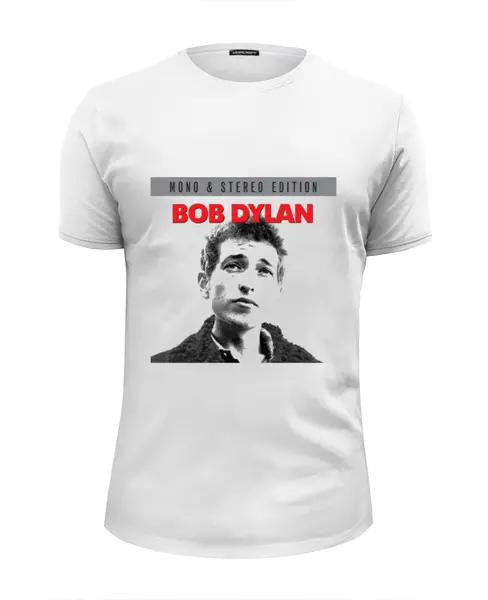 Заказать мужскую футболку в Москве. Футболка базовая Bob Dylan от Fedor - готовые дизайны и нанесение принтов.