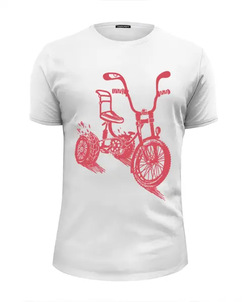 Заказать мужскую футболку в Москве. Футболка базовая Велосипед от qwere - готовые дизайны и нанесение принтов.