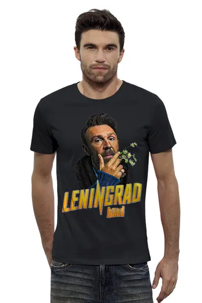 Заказать мужскую футболку в Москве. Футболка базовая LENINGRAD от balden - готовые дизайны и нанесение принтов.