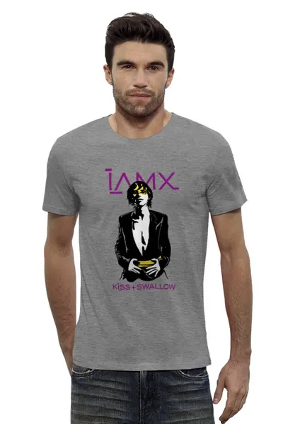 Заказать мужскую футболку в Москве. Футболка базовая IAMX / Kiss And Swallow от OEX design - готовые дизайны и нанесение принтов.