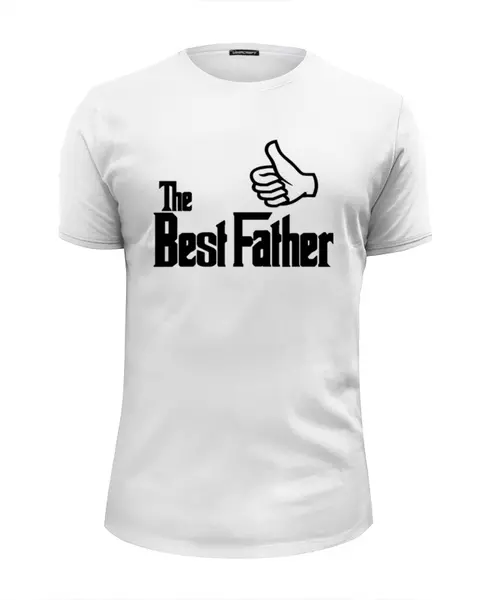 Заказать мужскую футболку в Москве. Футболка базовая The Best Father, Лучший отец от coolmag - готовые дизайны и нанесение принтов.