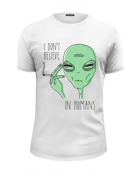 Заказать мужскую футболку в Москве. Футболка базовая Инопланетянин от geekbox - готовые дизайны и нанесение принтов.