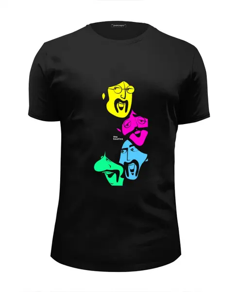 Заказать мужскую футболку в Москве. Футболка базовая The Beatles от Виктор Гришин - готовые дизайны и нанесение принтов.