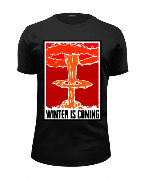 Заказать мужскую футболку в Москве. Футболка базовая Winter is coming от gopotol - готовые дизайны и нанесение принтов.