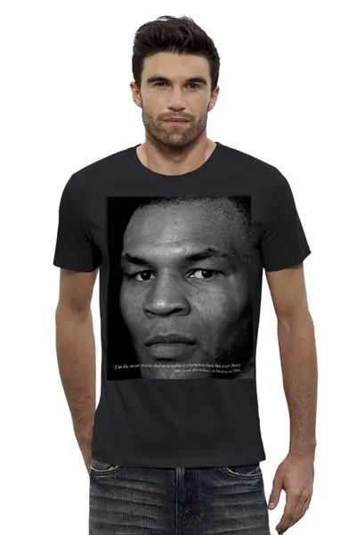 Заказать мужскую футболку в Москве. Футболка базовая Tyson от nikols007 - готовые дизайны и нанесение принтов.