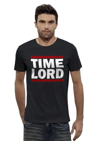 Заказать мужскую футболку в Москве. Футболка базовая Time Lord от skynatural - готовые дизайны и нанесение принтов.