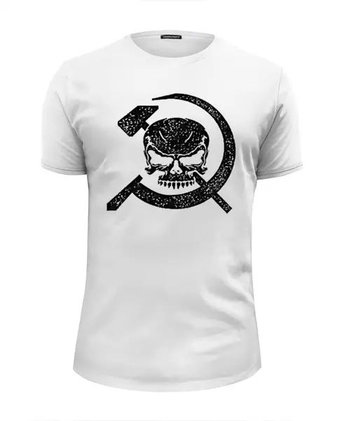 Заказать мужскую футболку в Москве. Футболка базовая Skull Art от Leichenwagen - готовые дизайны и нанесение принтов.