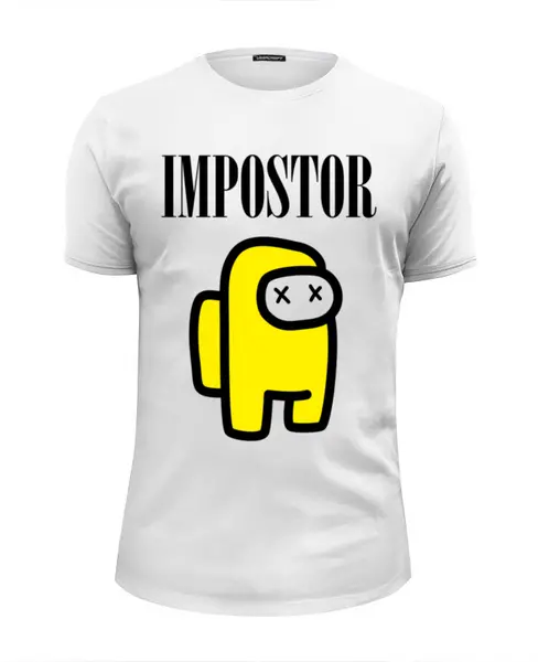 Заказать мужскую футболку в Москве. Футболка базовая Impostor, Among Us от geekbox - готовые дизайны и нанесение принтов.