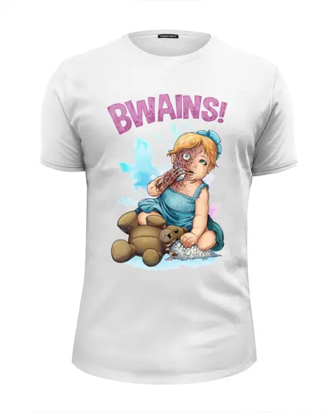 Заказать мужскую футболку в Москве. Футболка базовая BWAINS! от alferxv - готовые дизайны и нанесение принтов.