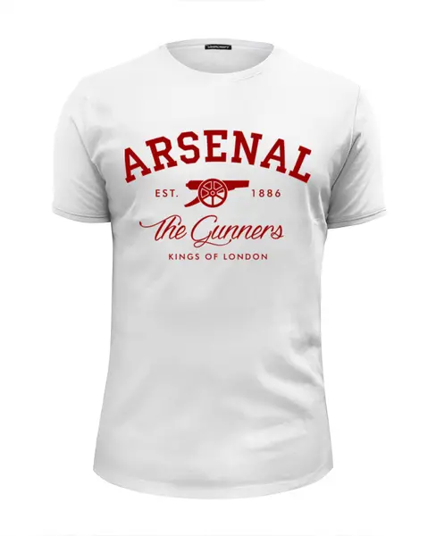 Заказать мужскую футболку в Москве. Футболка базовая Арсенал от geekbox - готовые дизайны и нанесение принтов.