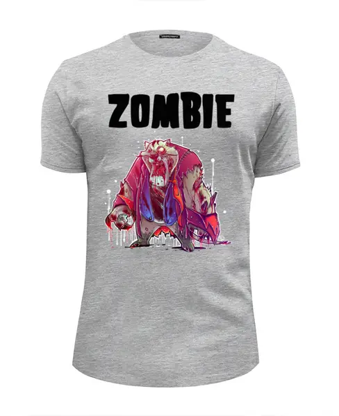 Заказать мужскую футболку в Москве. Футболка базовая Zombie Cat от Leichenwagen - готовые дизайны и нанесение принтов.