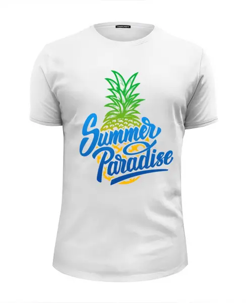 Заказать мужскую футболку в Москве. Футболка базовая Summer Paradise от balden - готовые дизайны и нанесение принтов.
